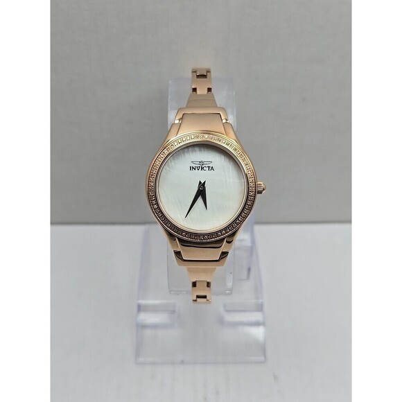 Invicta Angel Lady Quartz Stainless Steel Rose Gold Womens Watch New Battery MOP main image 5